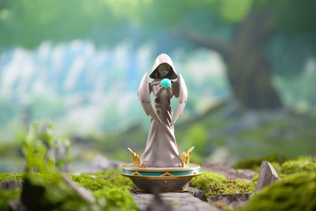 Statue des Sept Mondstadt Genshin Impact figurine LED avec sphère lumineuse bleue et ailes