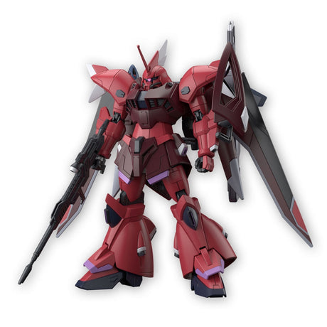 Gunpla HG 1 144 Gelgoog Menace Mobile Suit Gundam figurine à assembler avec armure rouge et armes