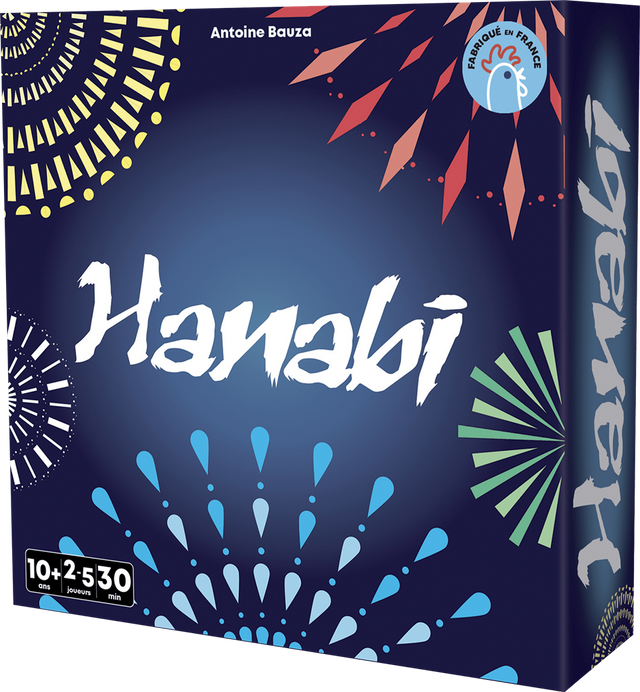 Hanabi jeu de société coopératif boîte officielle Antoine Bauza