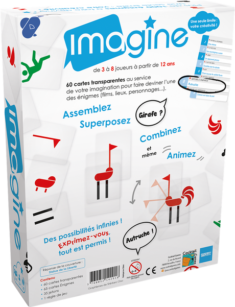 Imagine jeu d’ambiance avec cartes transparentes boîte blanche