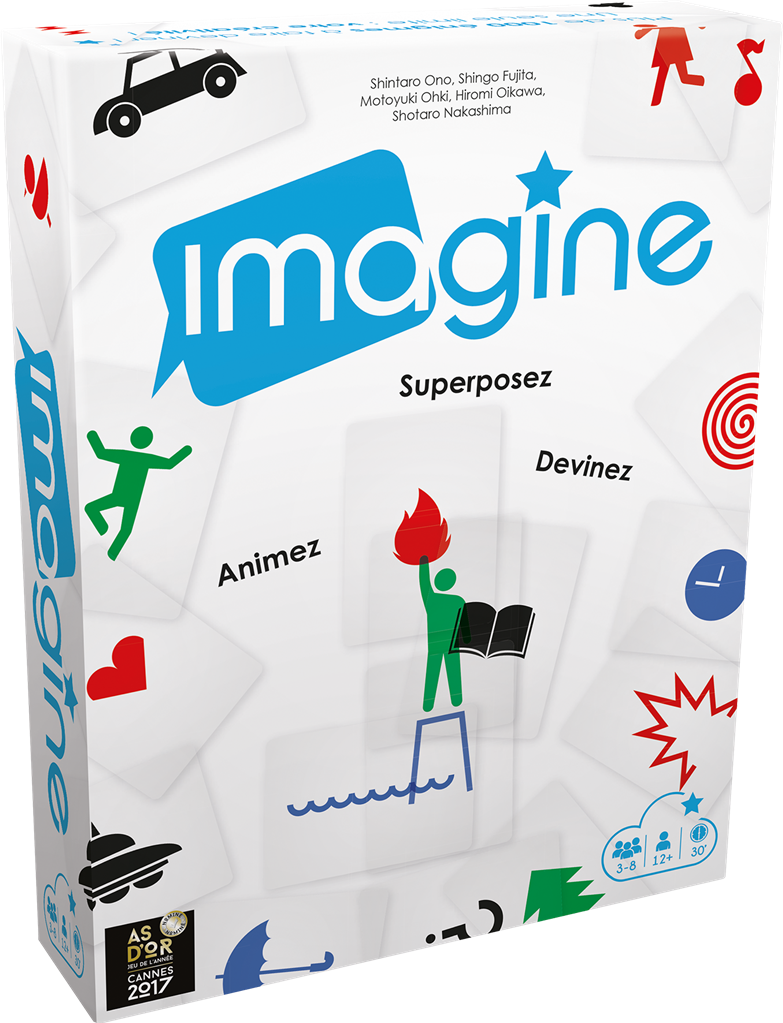Imagine jeu d’ambiance avec cartes transparentes boîte blanche