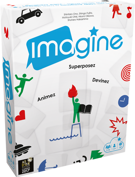 Imagine jeu d’ambiance avec cartes transparentes boîte blanche