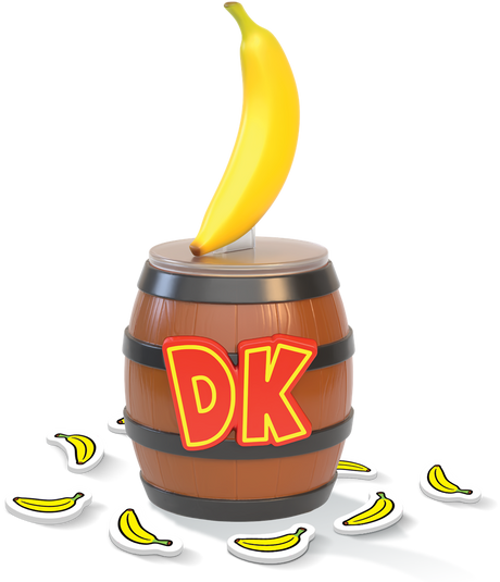 Boîte du jeu Jungle Speed Donkey Kong avec Donkey Kong, un totem banane et des cartes colorées sur fond de jungle.