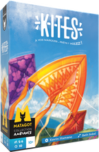 Kites jeu coopératif Matagot boîte illustrée cerfs-volants colorés