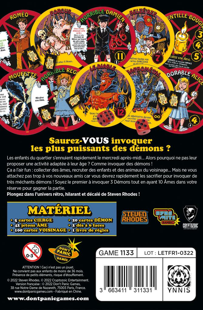 Let’s Summon Demons jeu d’ambiance boîte rétro humour noir