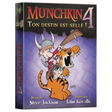 Boîte de l'extension Munchkin 4 – Ton Destin est Scellé ! de Steve Jackson, illustrée par John Kovalic, représentant un aventurier avec casque à cornes chevauchant un tigre orange sur fond violet.