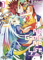 manga No Game No Life Eastern Association Tome 1 avec Sora et Shiro en tenue colorée, tenant une pièce d’échec géante et prêts pour un nouveau défi.