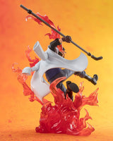 Figurine Sabo Fire Fist One Piece en pose de combat avec effets de flammes dynamiques autour de son corps