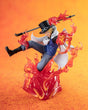 Figurine Sabo Fire Fist One Piece en pose de combat avec effets de flammes dynamiques autour de son corps