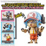 Set One Piece Chopper Robo Super Vol.2 Heavy Armor et Vol.3 Horn Dozer avec Chopper dans deux véhicules mécaniques à assembler.