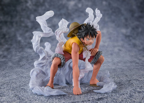 Figurine Monkey D Luffy FiguartsZERO One Piece Summit Battle avec effets de fumée dynamique