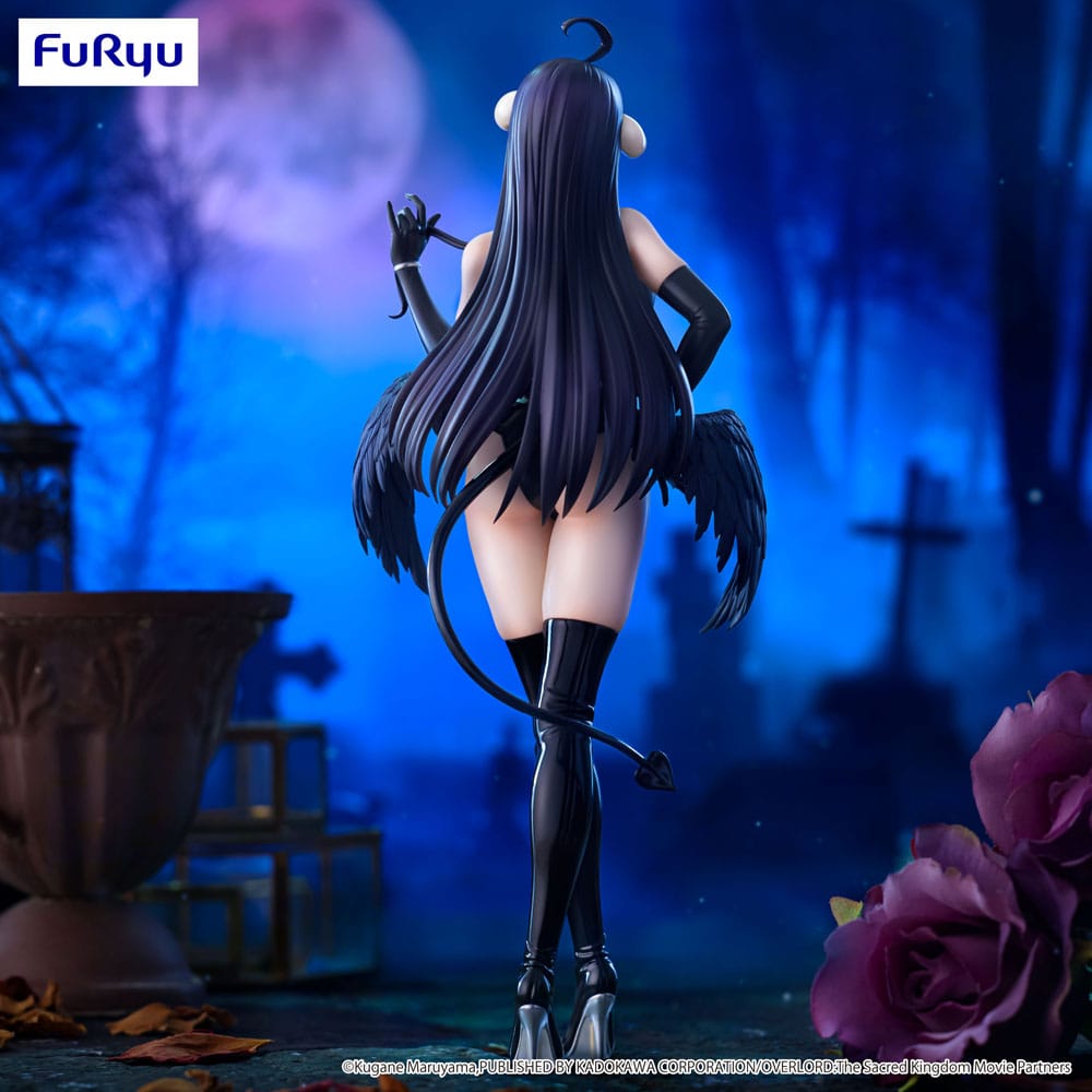 Statuette Albedo Overlord BiCute Dark 26 cm en PVC, tenue noire et ailes sombres