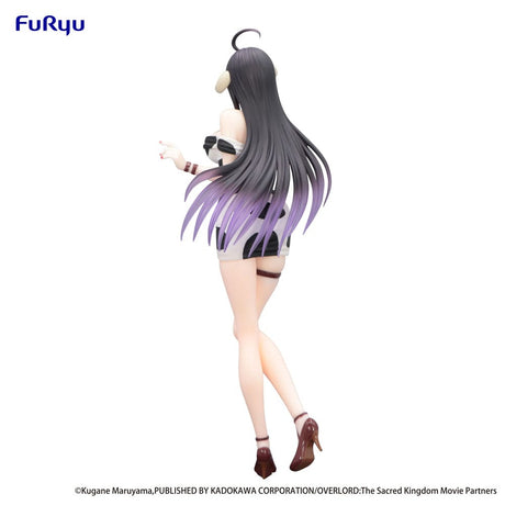 Statuette PVC Overlord Trio-Try-iT Albedo Mini Dress Cow Pattern Ver., représentant Albedo en mini robe motif vache avec cornes.