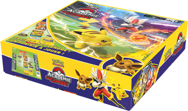 Pokémon Coffret Académie de Combat V2 avec Pikachu, Évoli et Pyrobut – Jeu TCG pour débutants
