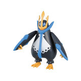Boîte du kit Pokémon Poképla No.06 Tiplouf Evolution Set Bandai avec Tiplouf, Prinplouf, Pingoléon et Pikachu illustrés.