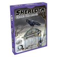 Boîte du jeu Q System Sherlock Parmi les Morts de Geek Attitude Games, illustrant un corbeau noir posé sur une pierre tombale RIP dans un cimetière brumeux.