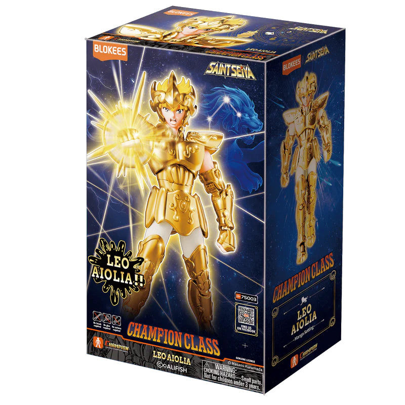 Figurine Blokees Saint Seiya Champion Class Leo Aiolia en armure d or Gold Cloth