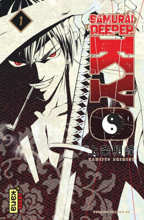 manga Samurai Deeper Kyo Star Edition Tome 1 avec Kyo brandissant son katana et un style noir et rouge contrasté.