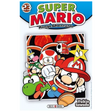 Couverture de Super Mario Manga Adventures Tome 23 de Yukio Sawada, avec Mario courant au premier plan, accompagné de Yoshi, Toad, Luigi, Wario et d'une étoile jaune sur un fond volcanique, éditions Soleil Manga.