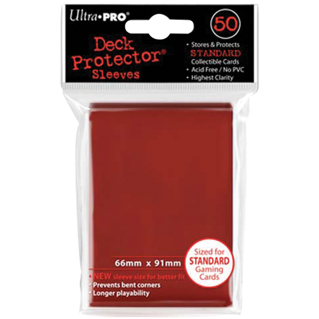 Protèges-cartes Ultra PRO Deck Protector rouge standard 50 sleeves