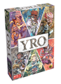 Boîte du jeu Yro avec plusieurs personnages fantasy au style manga, dont guerriers, mage et créatures colorées.