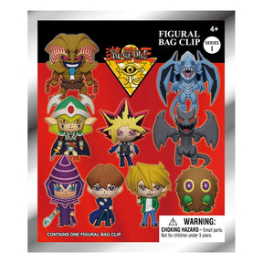 Yu-Gi-Oh! Series 1 avec porte-clés 3D à collectionner, featuring Yugi, Kaiba, Joey, Magicien Sombre et autres personnages emblématiques.