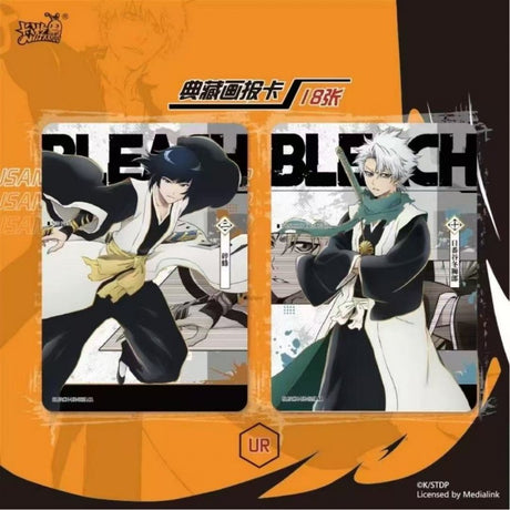 Display de boosters de cartes Bleach – Thousand-Year Blood War, avec design orange et blanc mettant en avant Ichigo Kurosaki, issue de la gamme Cartes Bleach.