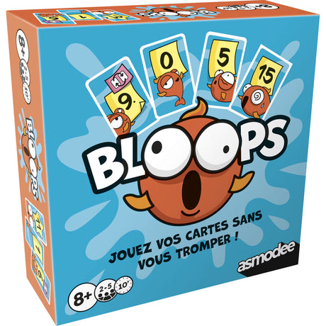 Jeu de société Bloops boîte jeu de cartes bluff Asmodee