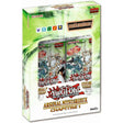 Coffret Yu-Gi-Oh! Arsenal Mystérieux Chapitre 1 avec 2 boosters, une carte promo et un dé collector.