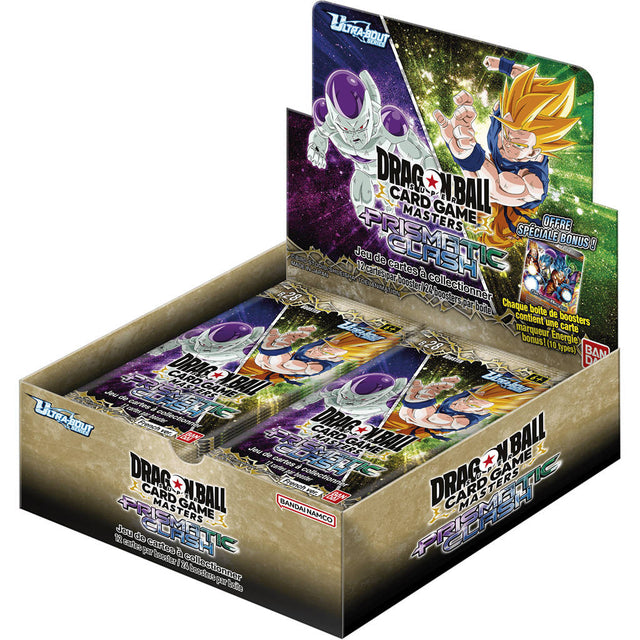 Display Dragon Ball Super Card Game Masters Prismatic Clash B28 avec 24 boosters