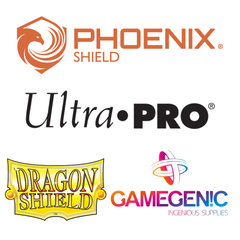 Logo des différentes marque d'accessoires de tcg proposées chez Dojo & Dragons