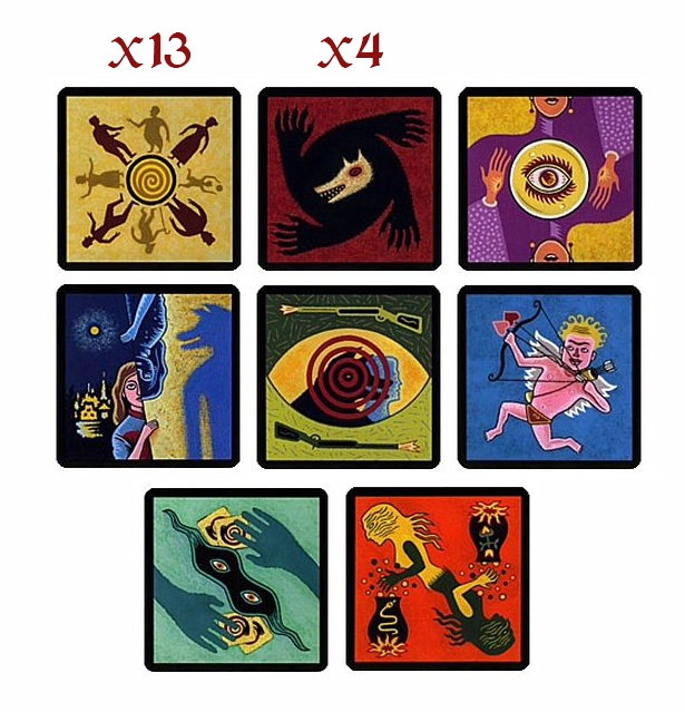 Boîte du jeu Loups-Garous de Thiercelieux avec illustration sombre d’un loup-garou noir sur fond rouge.