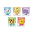 Sachets de barbe à papa Pokémon aux différents designs : Pikachu, Evoli, Togepi, Jirachi et Métamorph.