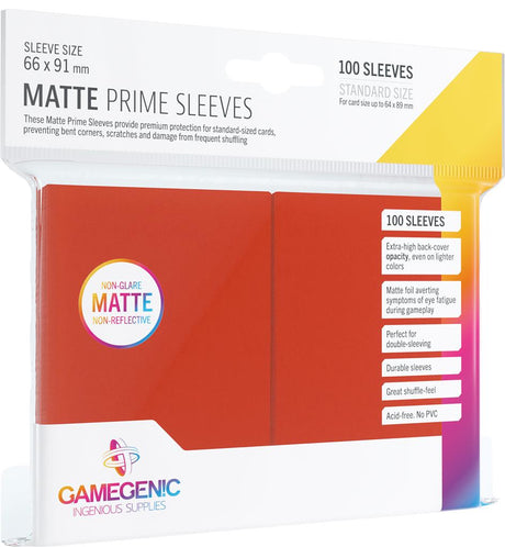 Gamegenic - 200 Sleeves - Rouge - Matte