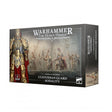 Boîte Warhammer The Horus Heresy Legio Custodes Sodalité de Gardes Custodiens avec 6 figurines en armure dorée.