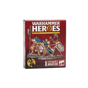 Boîte Warhammer Heroes avec une figurine aléatoire de Stormcast Eternals en plastique Citadel, à collectionner et à peindre.
